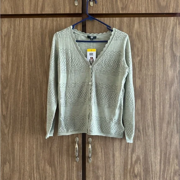 Womens Frye Cardigan in the color SeaGrass